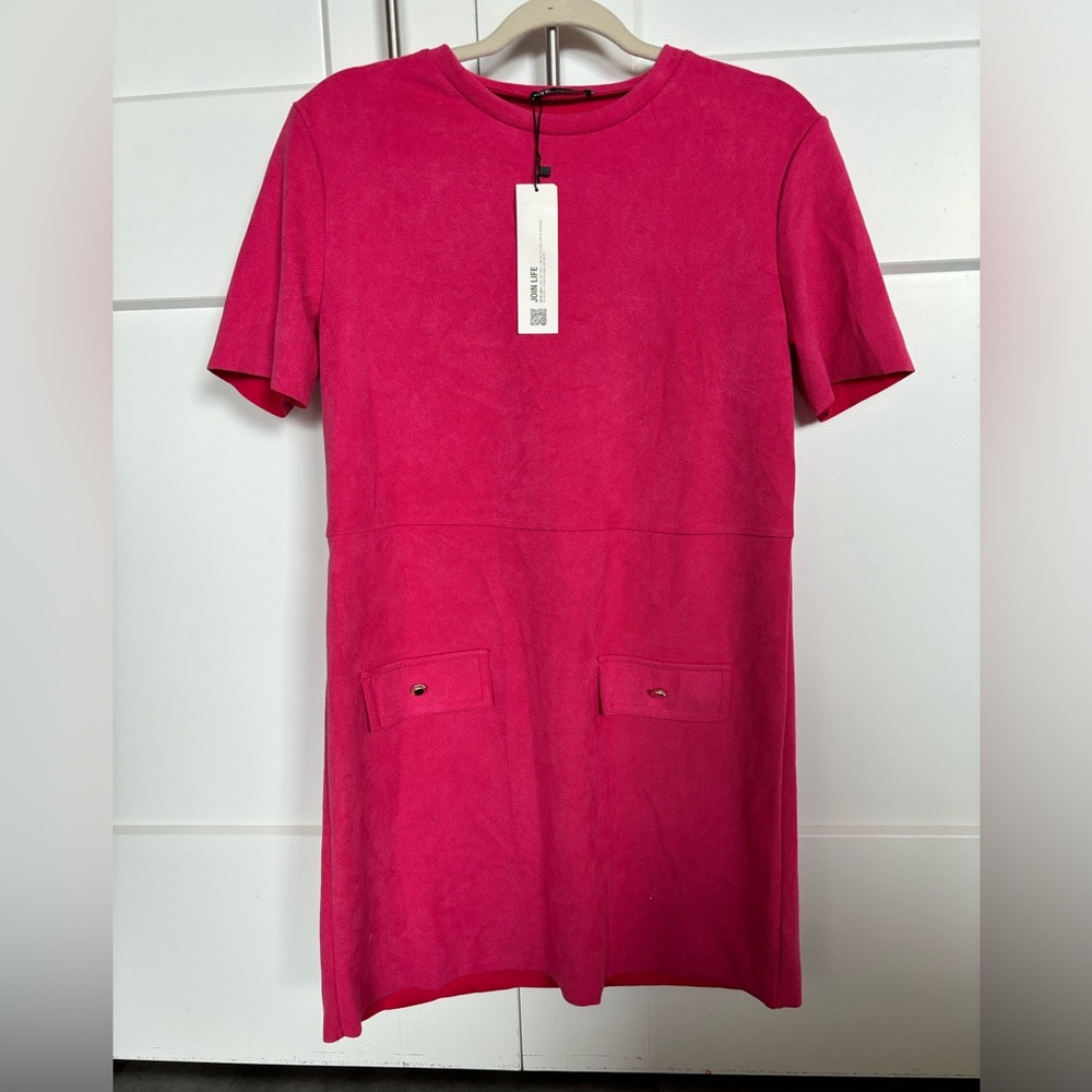 Hit pink Zara shift dress